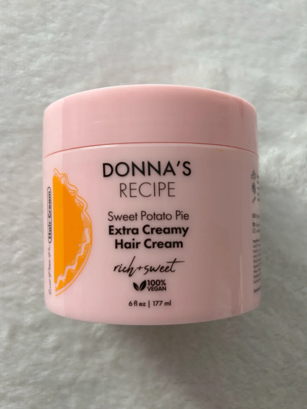 Donna's Recipe Sweet Potato Pie Extra Creamy Hair Cream 6 fl oz